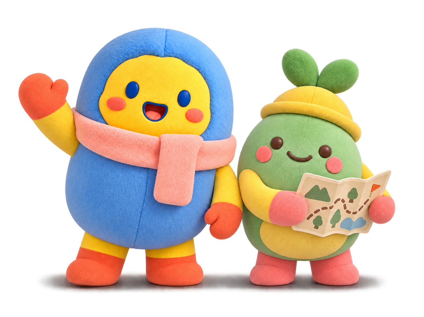 Ray Ray and Dodu exploring a cheerful illustrated world